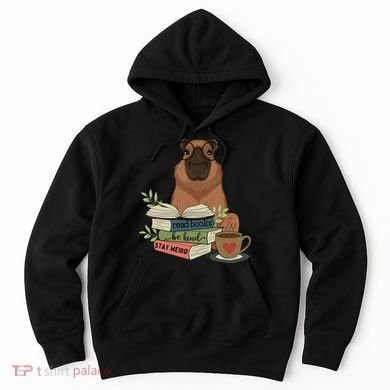 Capybara Glasses Reading Books Capybara Nerd Bookworm Hoodie