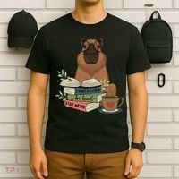 Capybara Glasses Reading Books Capybara Nerd Bookworm T-Shirt thumb 6