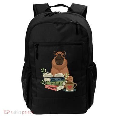 Capybara Glasses Reading Books Capybara Nerd Bookworm Backpack