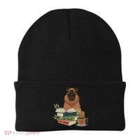 Capybara Glasses Reading Books Capybara Nerd Bookworm Beanie thumb 0