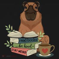 Capybara Glasses Reading Books Capybara Nerd Bookworm Pajama Set thumb 2
