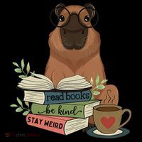 Capybara Glasses Reading Books Capybara Nerd Bookworm Women's Hoodie thumb 2