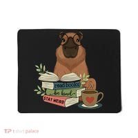 Capybara Glasses Reading Books Capybara Nerd Bookworm Mousepad thumb 0