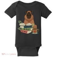 Capybara Glasses Reading Books Capybara Nerd Bookworm Baby Bodysuit thumb 0