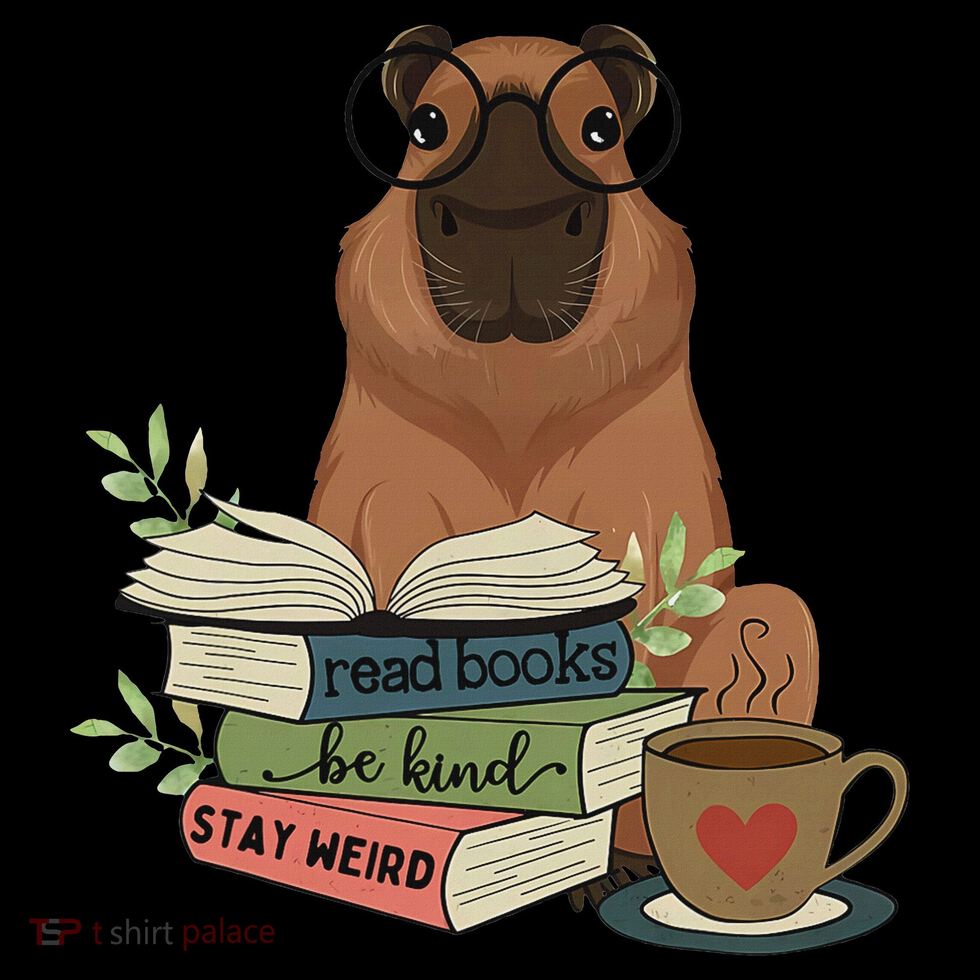 Capybara Glasses Reading Books Capybara Nerd Bookworm Baby Bodysuit