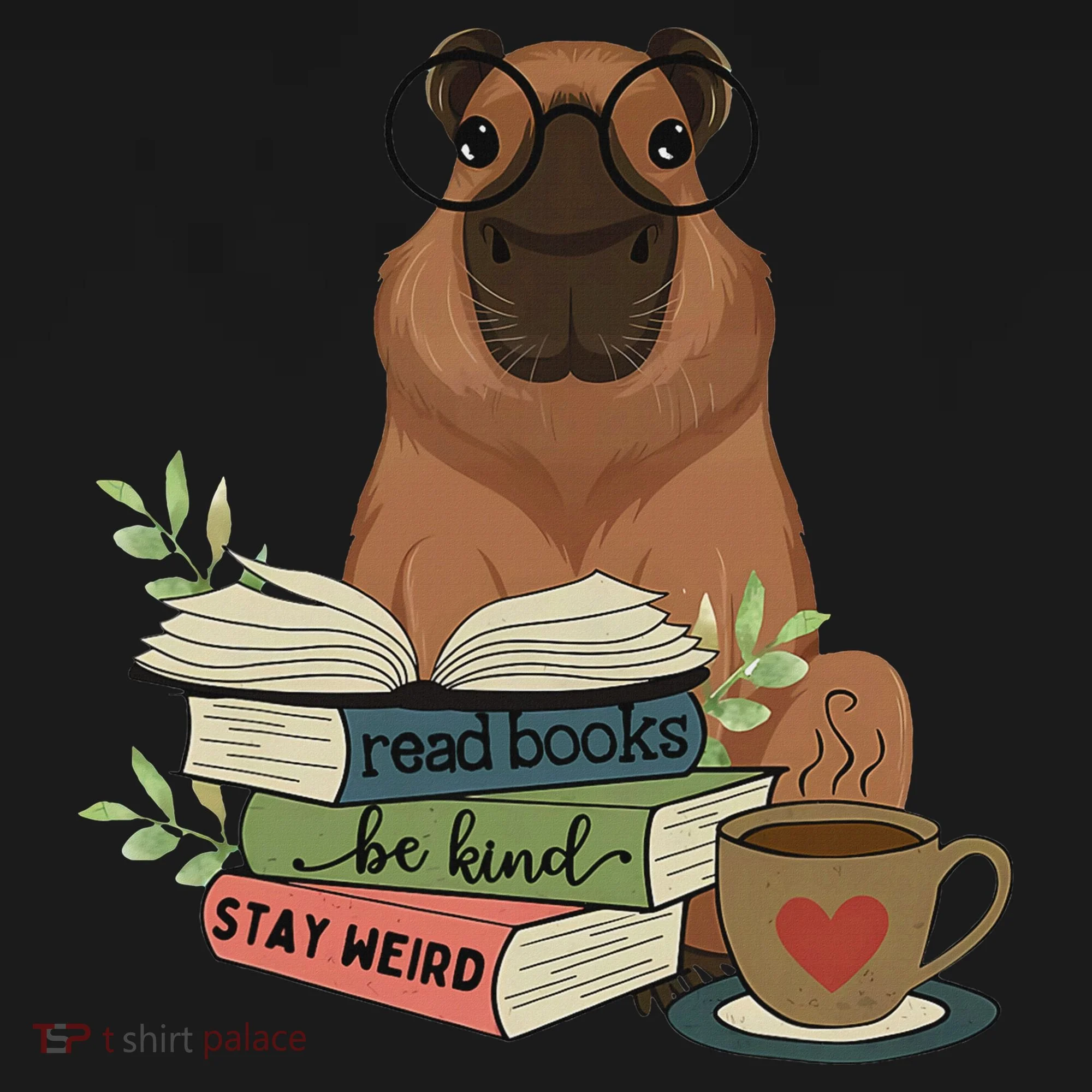 Capybara Glasses Reading Books Capybara Nerd Bookworm Baby Bodysuit