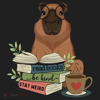 Capybara Glasses Reading Books Capybara Nerd Bookworm Hat thumb 2