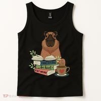 Capybara Glasses Reading Books Capybara Nerd Bookworm Tank Top thumb 2