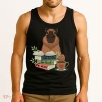 Capybara Glasses Reading Books Capybara Nerd Bookworm Tank Top thumb 3