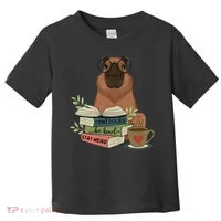 Capybara Glasses Reading Books Capybara Nerd Bookworm Toddler T-Shirt thumb 0
