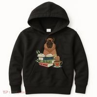 Capybara Glasses Reading Books Capybara Nerd Bookworm Kids Hoodie thumb 0
