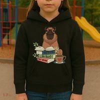Capybara Glasses Reading Books Capybara Nerd Bookworm Kids Hoodie thumb 3