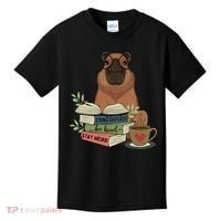 Capybara Glasses Reading Books Capybara Nerd Bookworm Kids T-Shirt thumb 0
