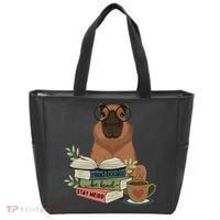 Capybara Glasses Reading Books Capybara Nerd Bookworm Tote Bag thumb 0