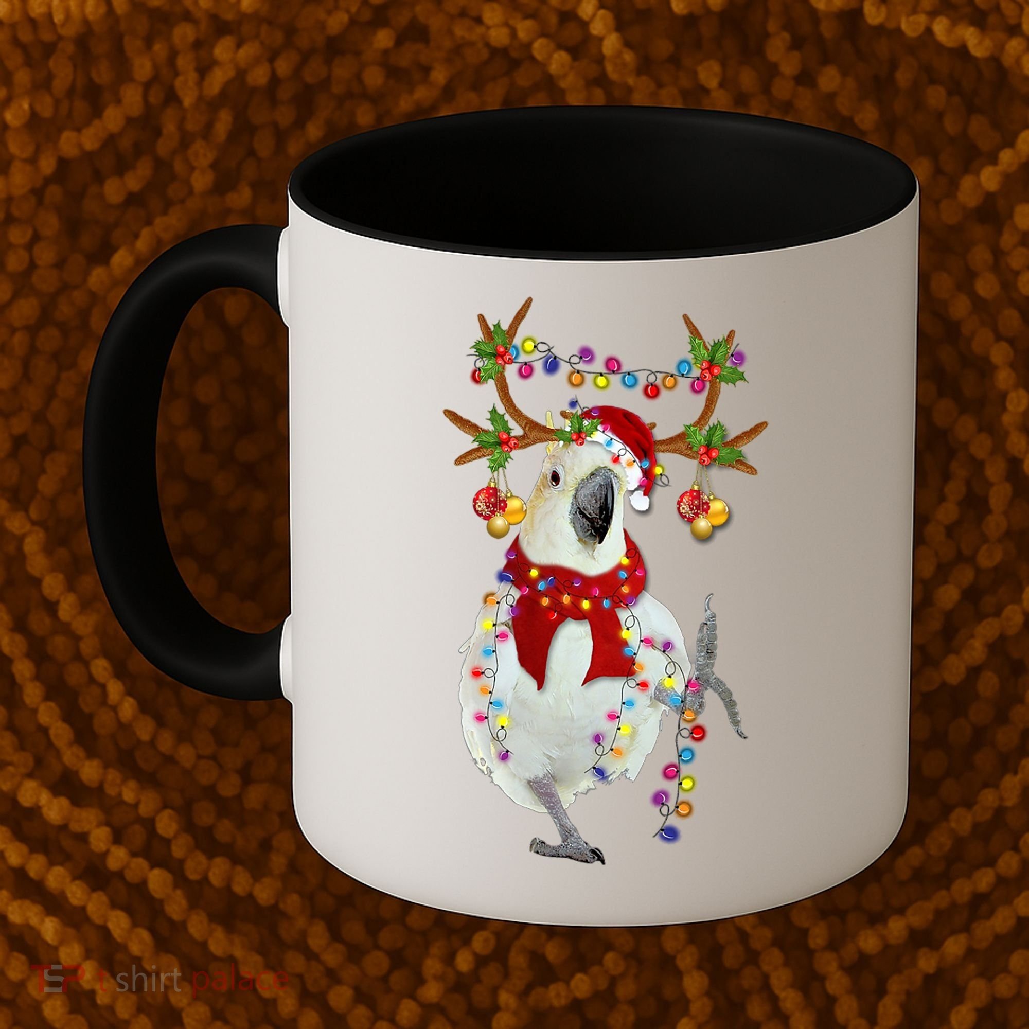 Cockatoo Gorgeous Reindeer Christmas Tree Light Xmas Cute Gift Coffee Mug
