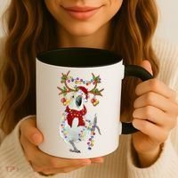 Cockatoo Gorgeous Reindeer Christmas Tree Light Xmas Cute Gift Coffee Mug thumb 3