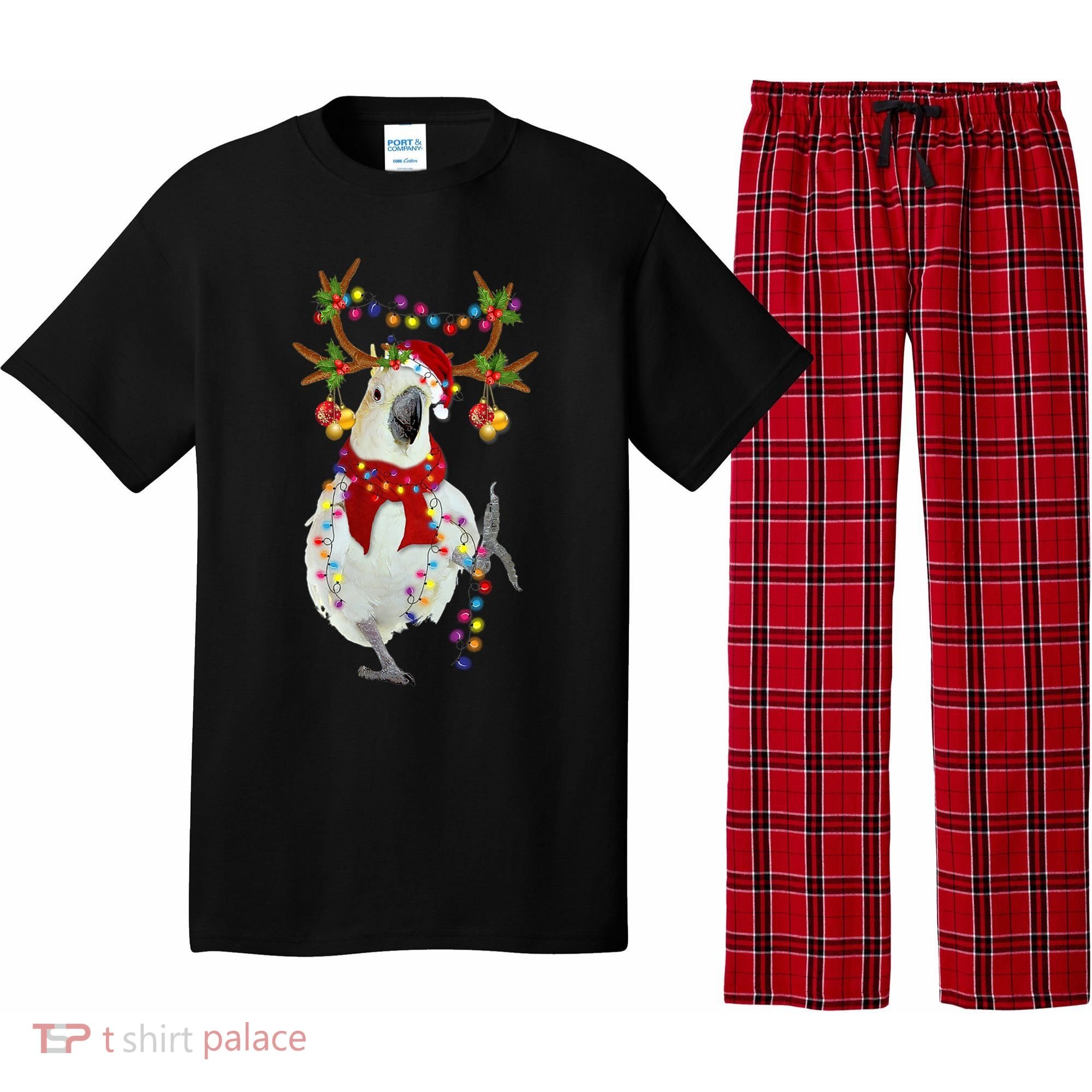 Cockatoo Gorgeous Reindeer Christmas Tree Light Xmas Cute Gift Pajama Set