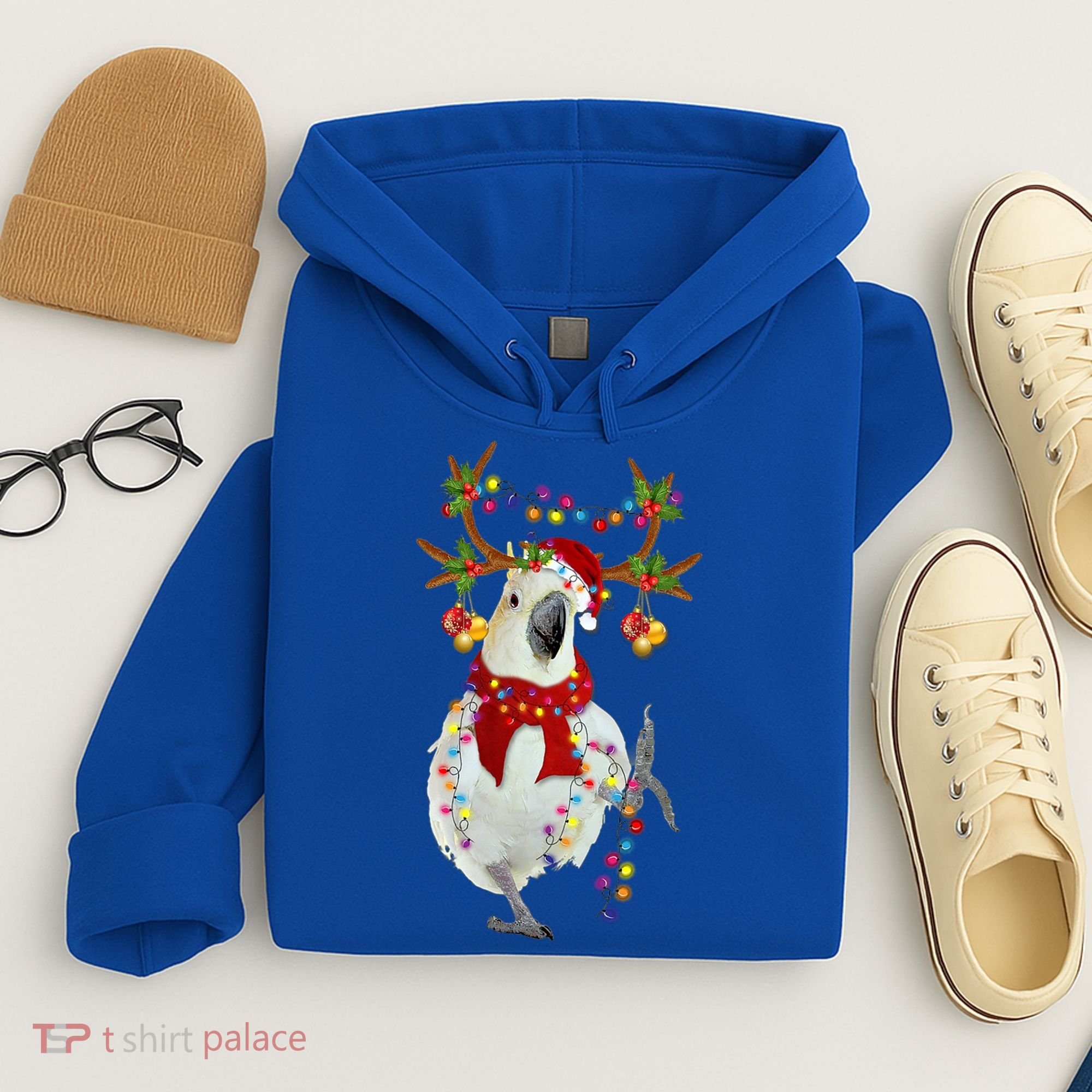 Cockatoo Gorgeous Reindeer Christmas Tree Light Xmas Cute Gift Hoodie