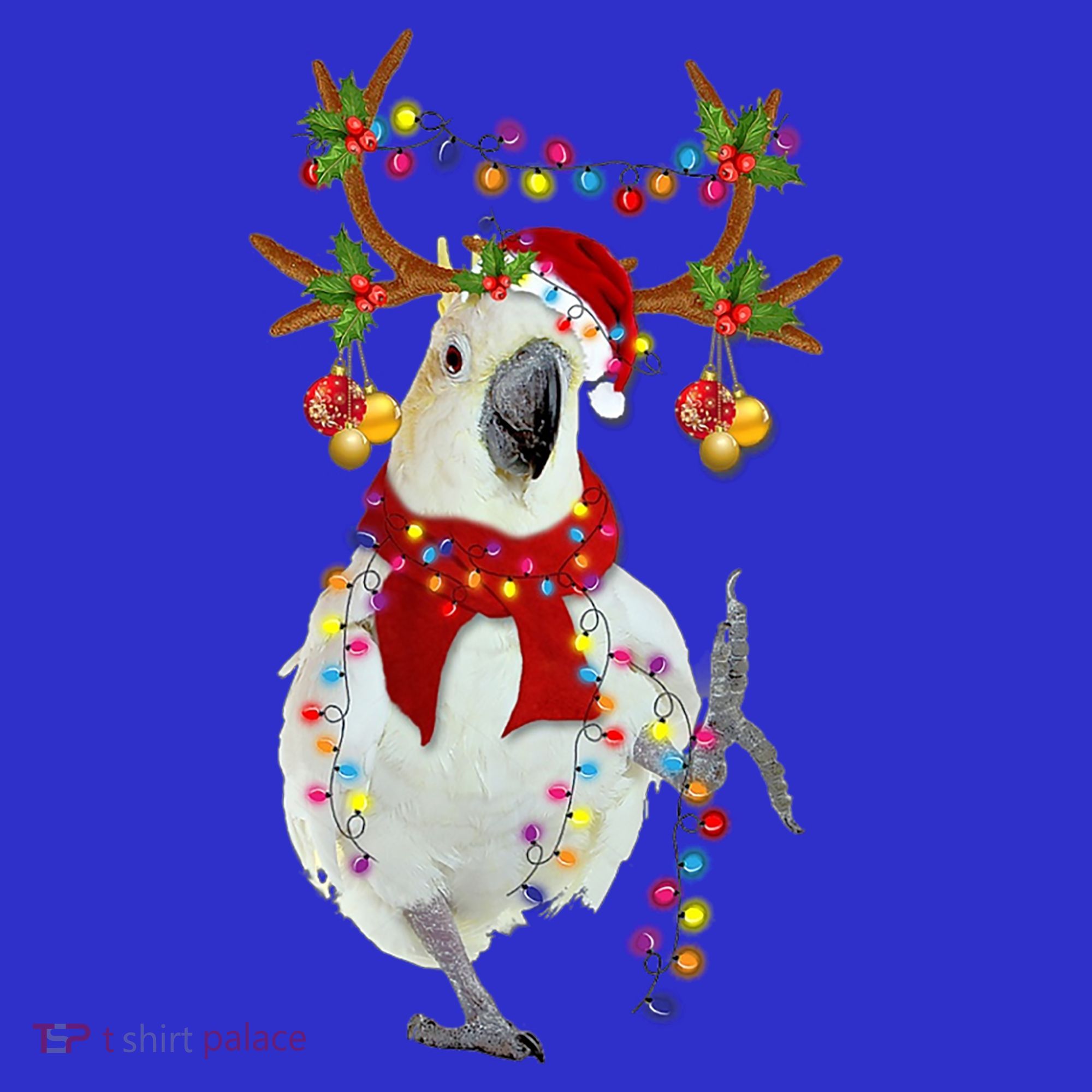 Cockatoo Gorgeous Reindeer Christmas Tree Light Xmas Cute Gift Apron