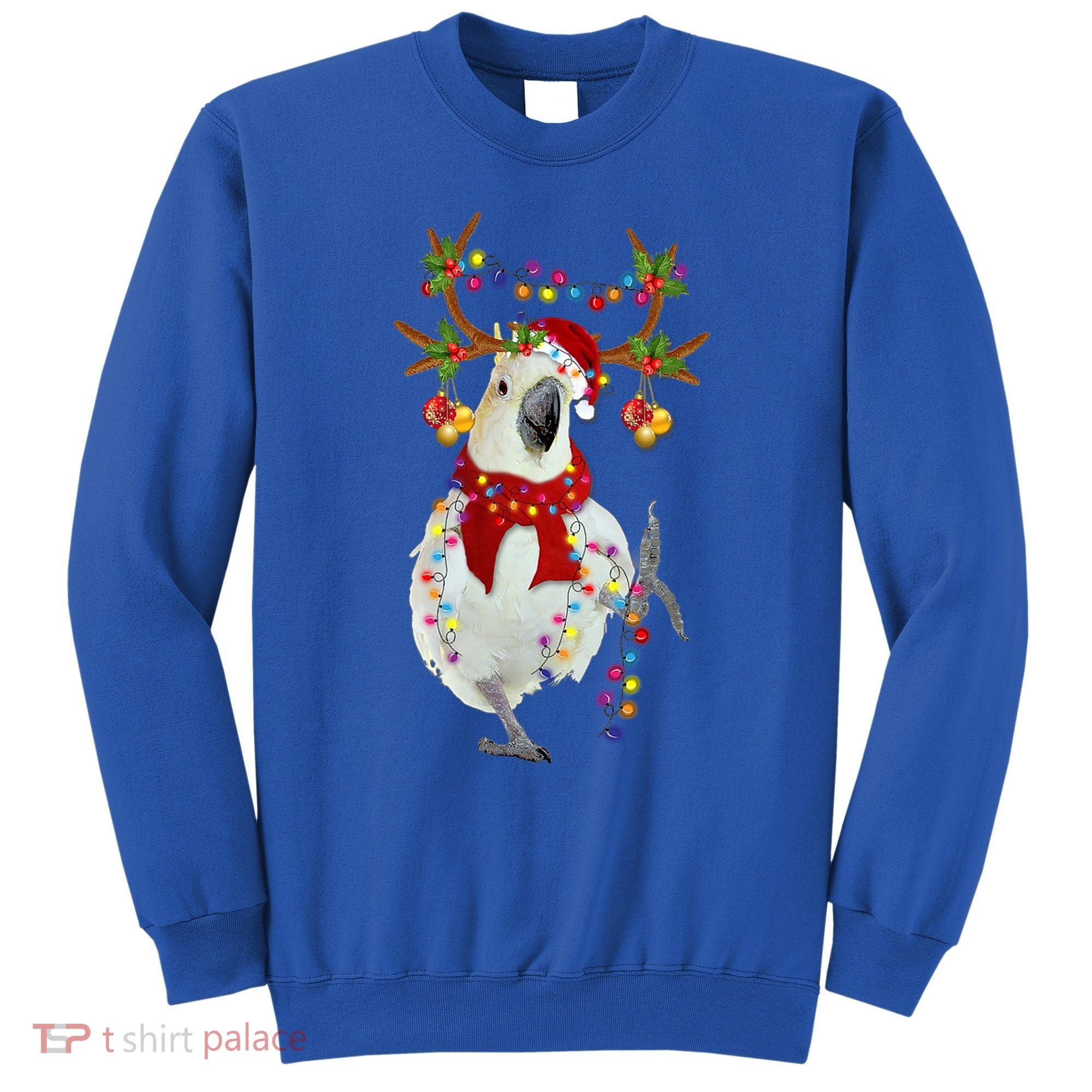 Cockatoo Gorgeous Reindeer Christmas Tree Light Xmas Cute Gift Sweatshirt
