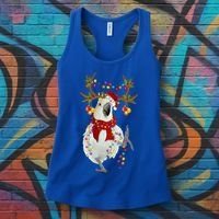 Cockatoo Gorgeous Reindeer Christmas Tree Light Xmas Cute Gift Women's Tank Top thumb 3