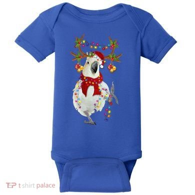 Cockatoo Gorgeous Reindeer Christmas Tree Light Xmas Cute Gift Baby Bodysuit