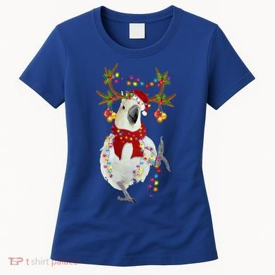 Cockatoo Gorgeous Reindeer Christmas Tree Light Xmas Cute Gift Women's T-Shirt