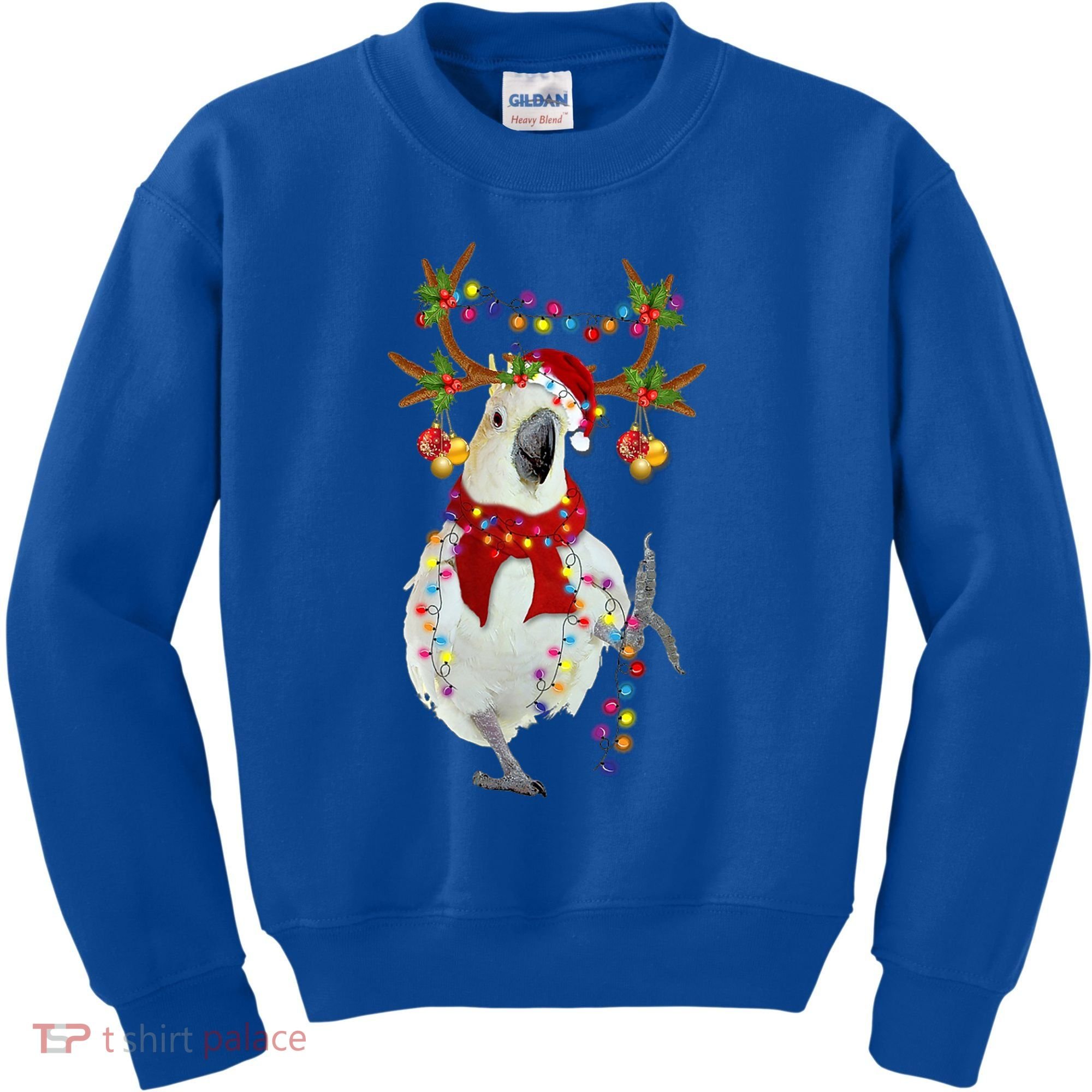 Cockatoo Gorgeous Reindeer Christmas Tree Light Xmas Cute Gift Kids Sweatshirt