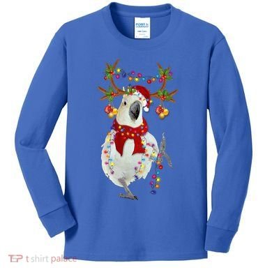 Cockatoo Gorgeous Reindeer Christmas Tree Light Xmas Cute Gift Kids Long Sleeve Shirt