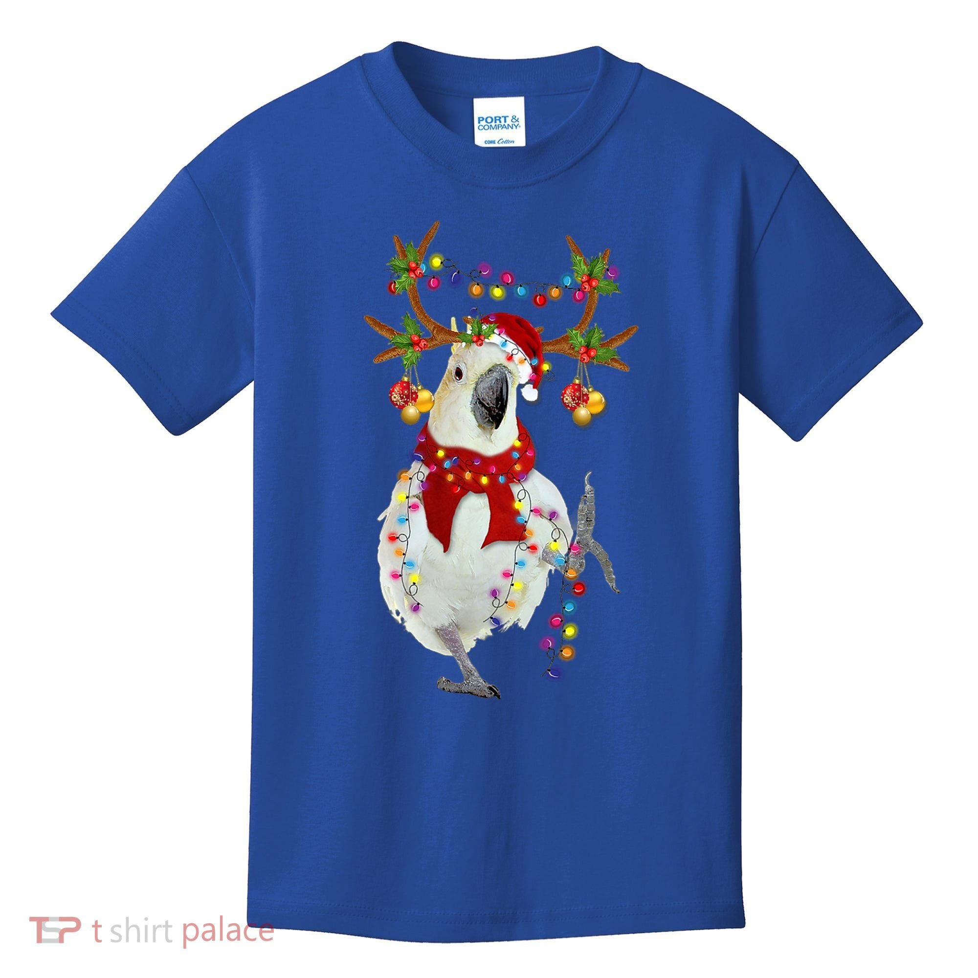 Cockatoo Gorgeous Reindeer Christmas Tree Light Xmas Cute Gift Kids T-Shirt