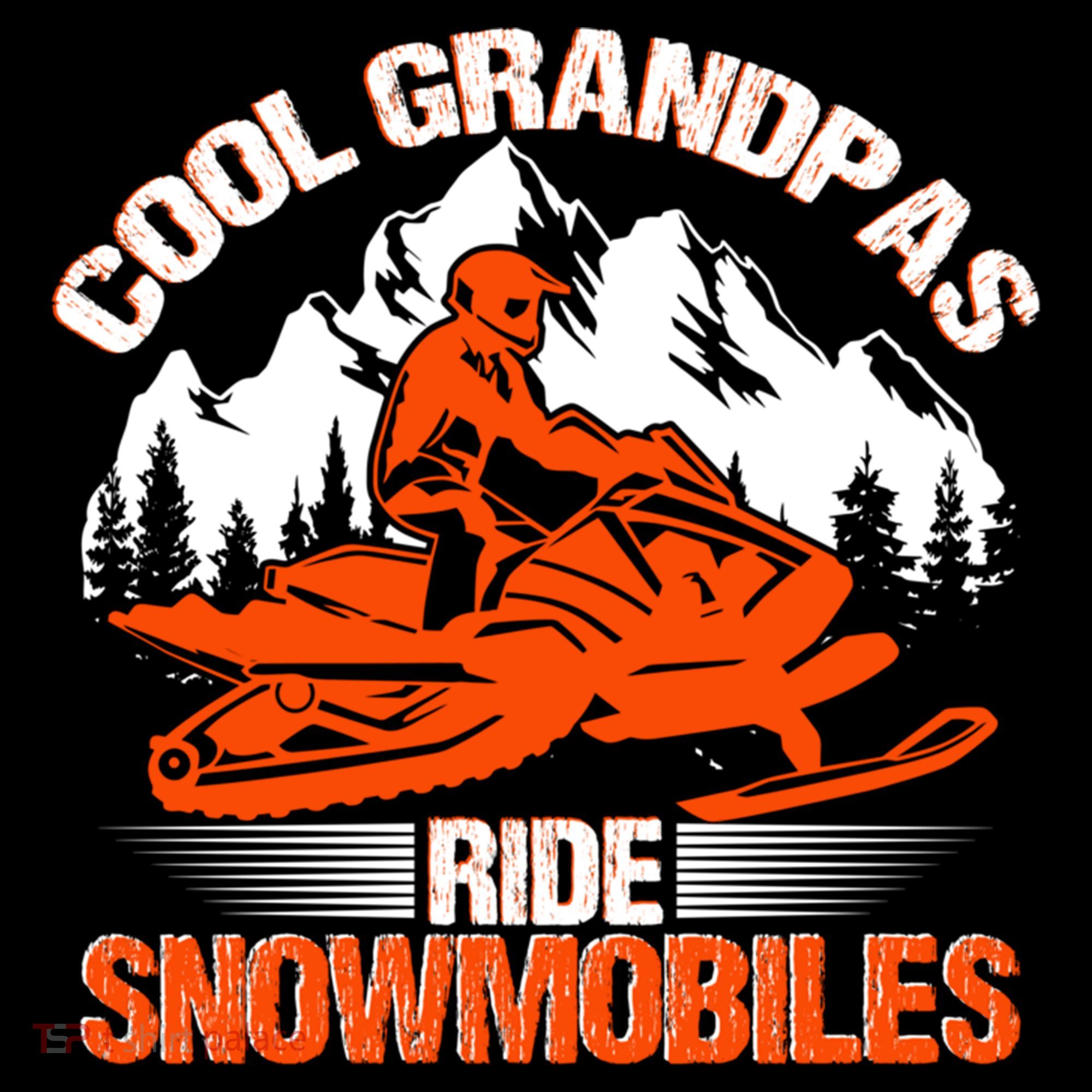 Cool Grandpas Ride Snowmobiles Funny Snowmobile Dad Grandpa Gift Coffee Mug