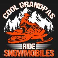 Cool Grandpas Ride Snowmobiles Funny Snowmobile Dad Grandpa Gift Pajama Set thumb 2