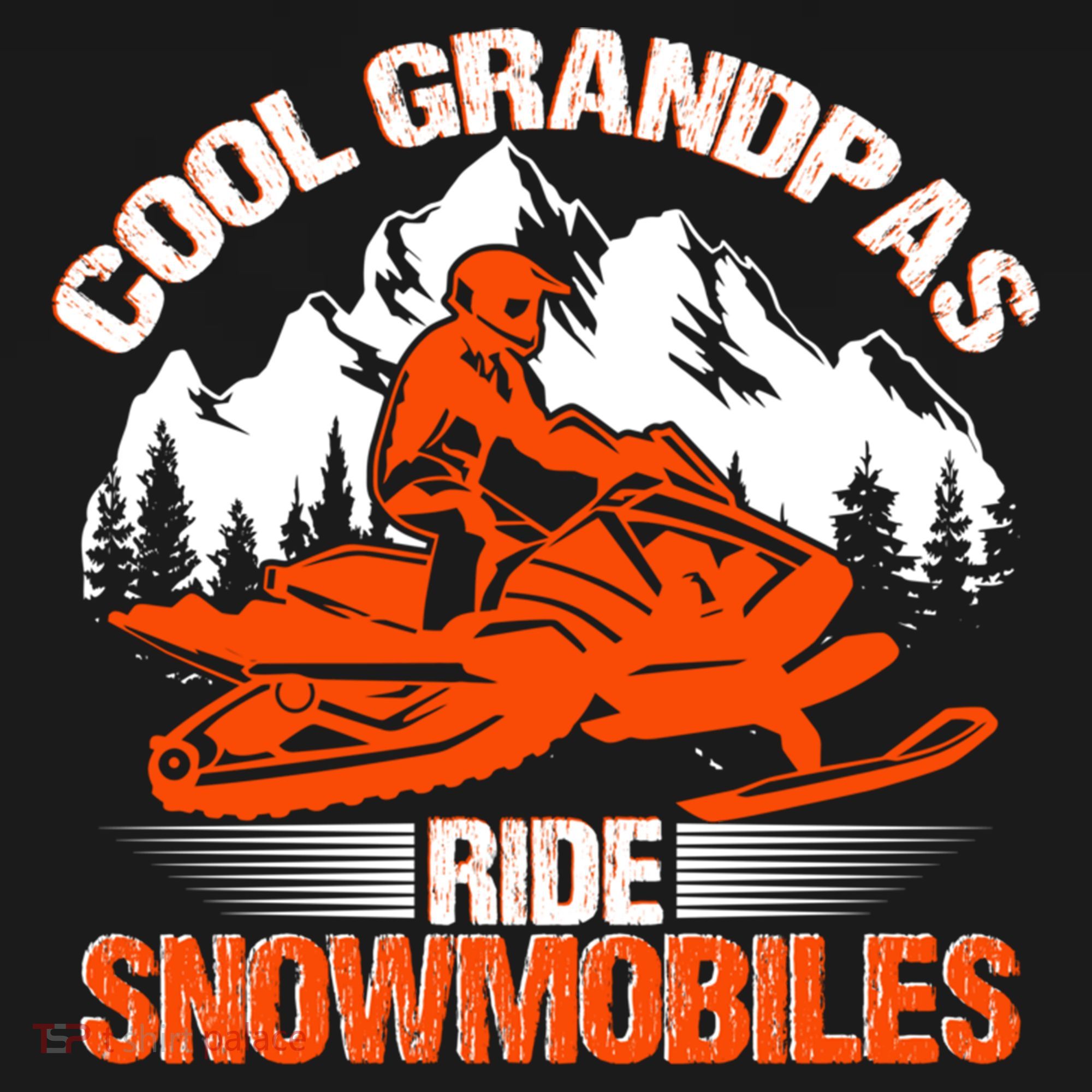 Cool Grandpas Ride Snowmobiles Funny Snowmobile Dad Grandpa Gift Pajama Set