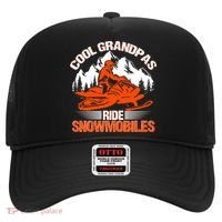 Cool Grandpas Ride Snowmobiles Funny Snowmobile Dad Grandpa Gift Hat thumb 0