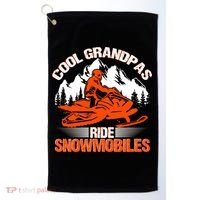 Cool Grandpas Ride Snowmobiles Funny Snowmobile Dad Grandpa Gift Golf Towel thumb 0