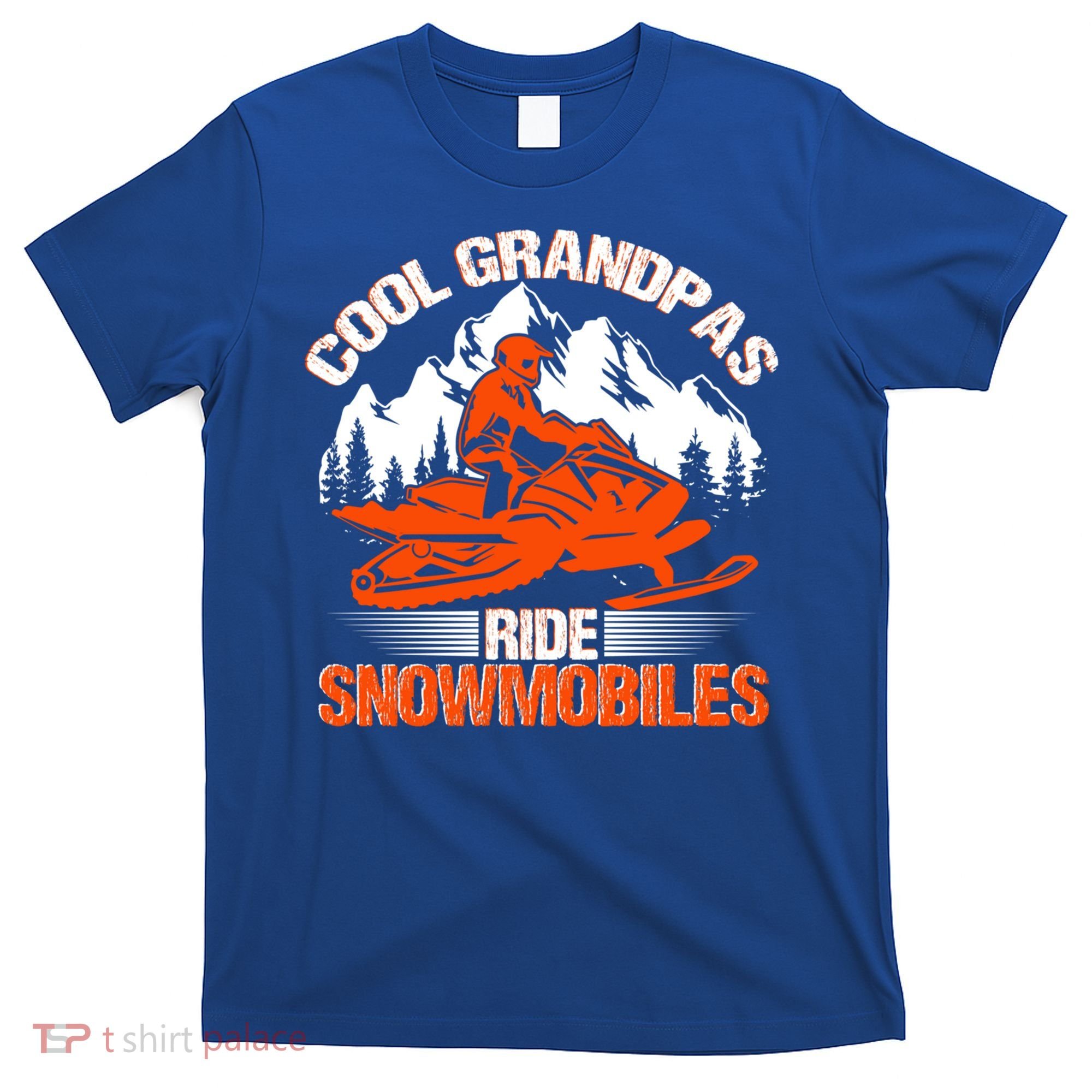 Cool Grandpas Ride Snowmobiles Funny Snowmobile Dad Grandpa Gift T-Shirt