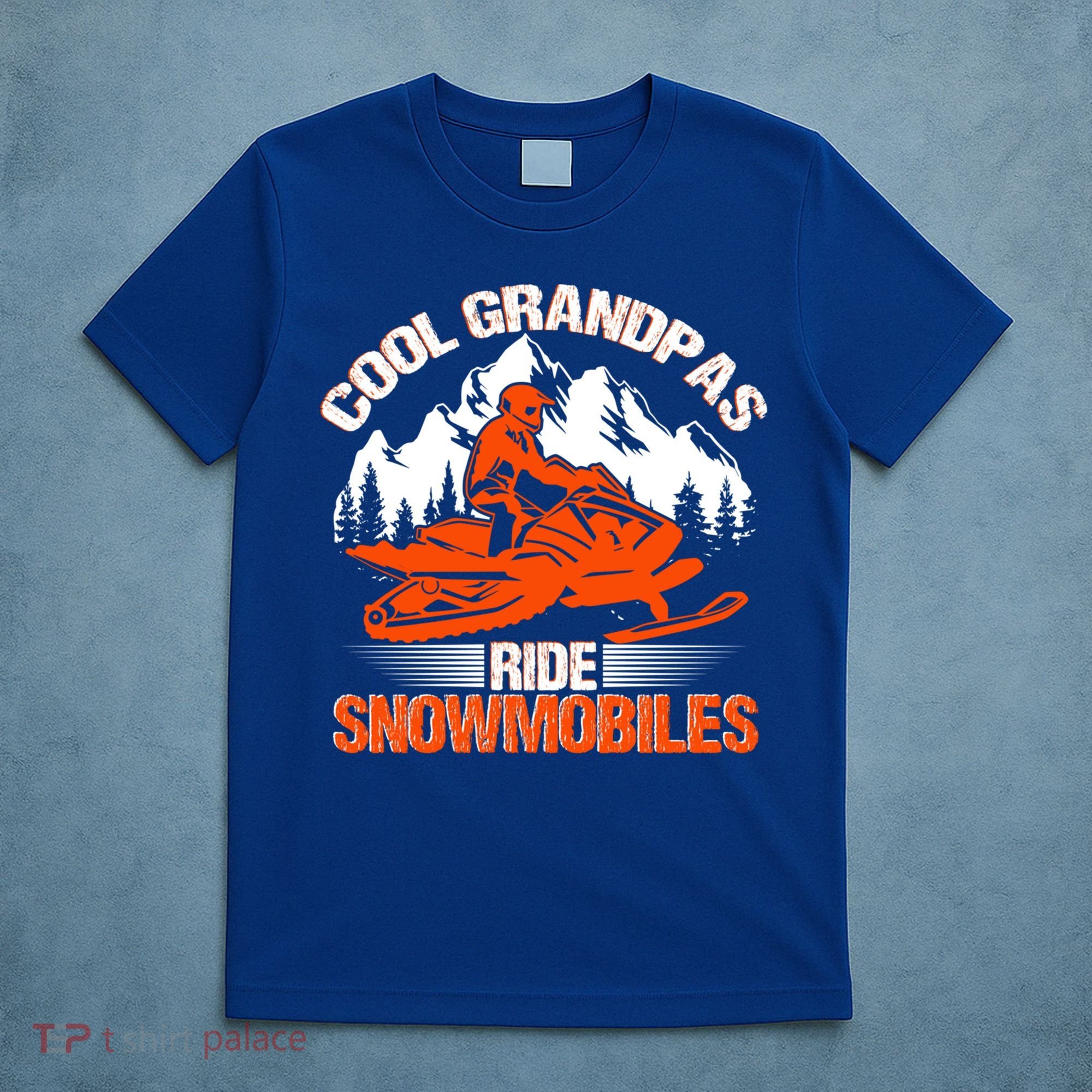 Cool Grandpas Ride Snowmobiles Funny Snowmobile Dad Grandpa Gift T-Shirt
