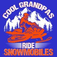Cool Grandpas Ride Snowmobiles Funny Snowmobile Dad Grandpa Gift Polo thumb 2