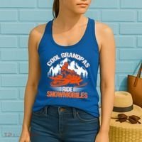 Cool Grandpas Ride Snowmobiles Funny Snowmobile Dad Grandpa Gift Women's Tank Top thumb 2