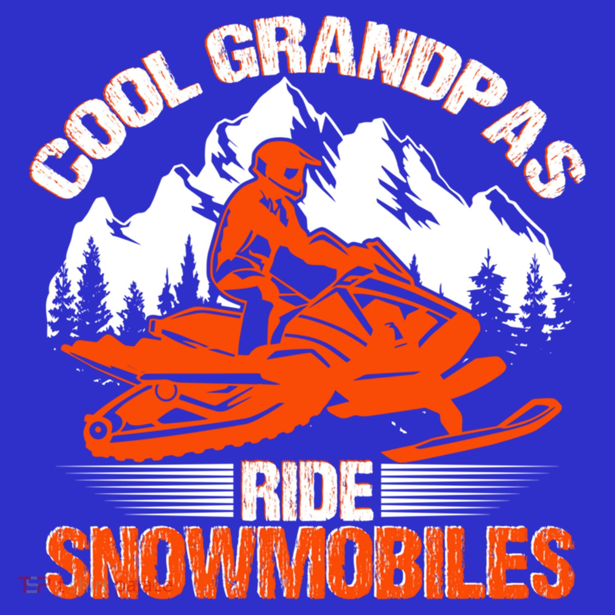 Cool Grandpas Ride Snowmobiles Funny Snowmobile Dad Grandpa Gift Baby Bodysuit