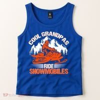 Cool Grandpas Ride Snowmobiles Funny Snowmobile Dad Grandpa Gift Tank Top thumb 2