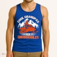 Cool Grandpas Ride Snowmobiles Funny Snowmobile Dad Grandpa Gift Tank Top thumb 3
