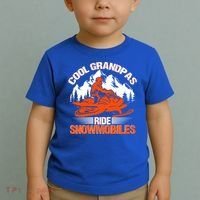 Cool Grandpas Ride Snowmobiles Funny Snowmobile Dad Grandpa Gift Toddler T-Shirt thumb 2