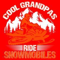 Cool Grandpas Ride Snowmobiles Funny Snowmobile Dad Grandpa Gift Santa Hat thumb 1