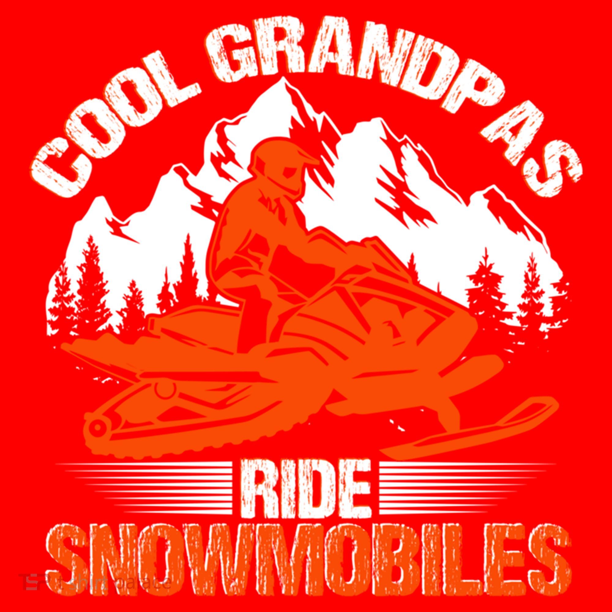 Cool Grandpas Ride Snowmobiles Funny Snowmobile Dad Grandpa Gift Santa Hat
