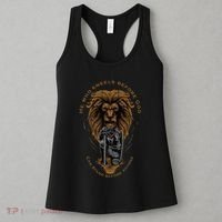 Christian Gifts Religious Kneeling Warrior Lion Of Judah Women's Tank Top thumb 3