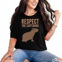 Capybara Gifts Respect The Capybara Cute Animal Comfort Colors T-Shirt thumb 0