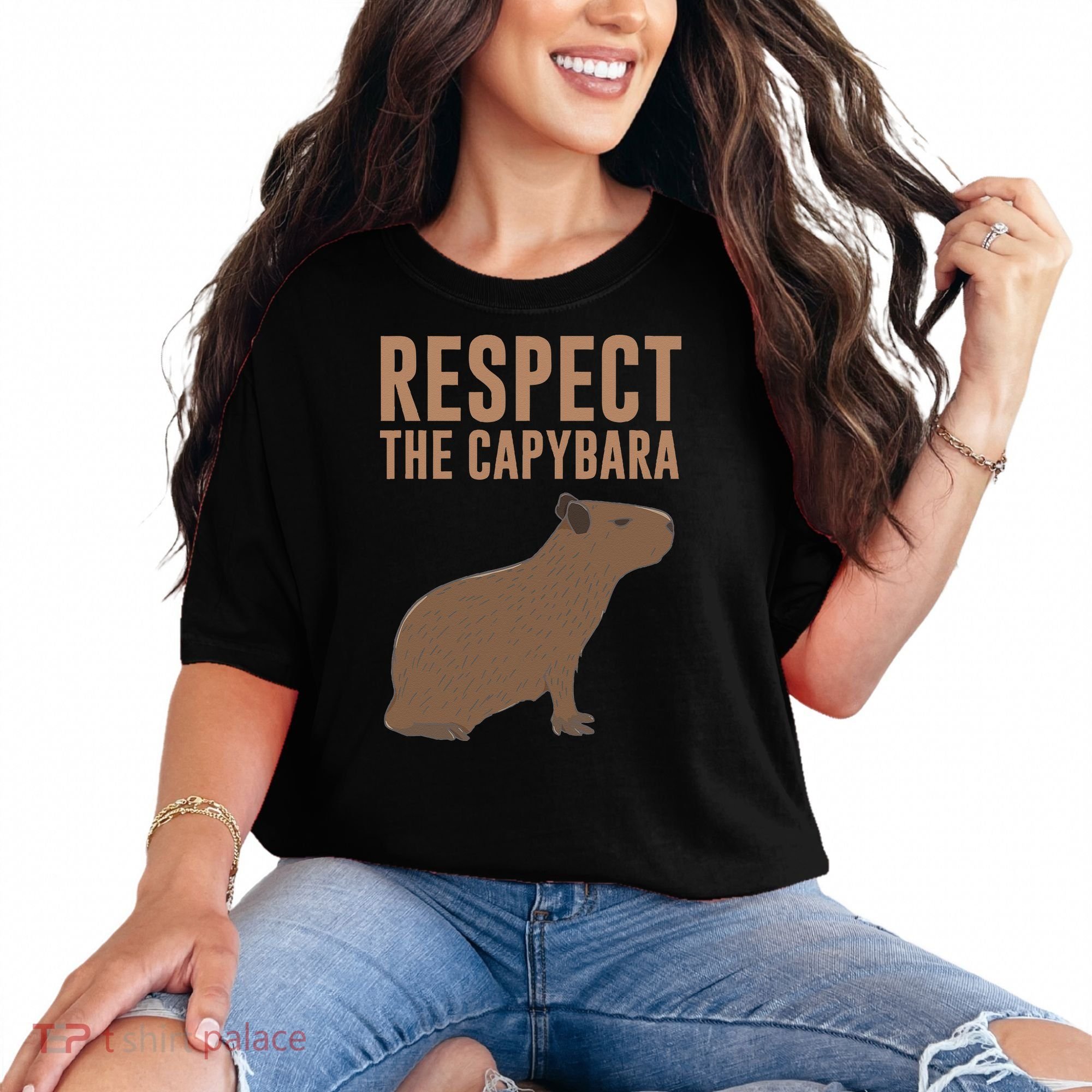 Capybara Gifts Respect The Capybara Cute Animal Comfort Colors T-Shirt