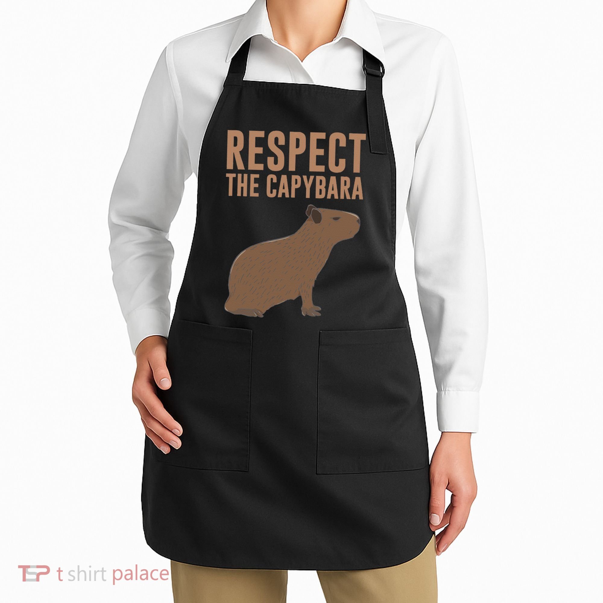 Capybara Gifts Respect The Capybara Cute Animal Apron