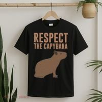 Capybara Gifts Respect The Capybara Cute Animal T-Shirt thumb 2